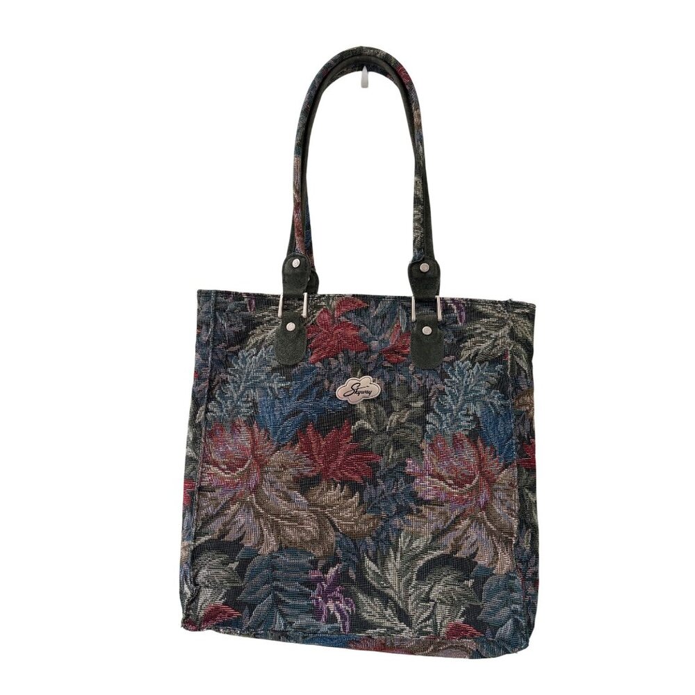 Womens Vintage Floral Tapestry Skyway Shoulder Travel Bag - Picture 10 of 11
